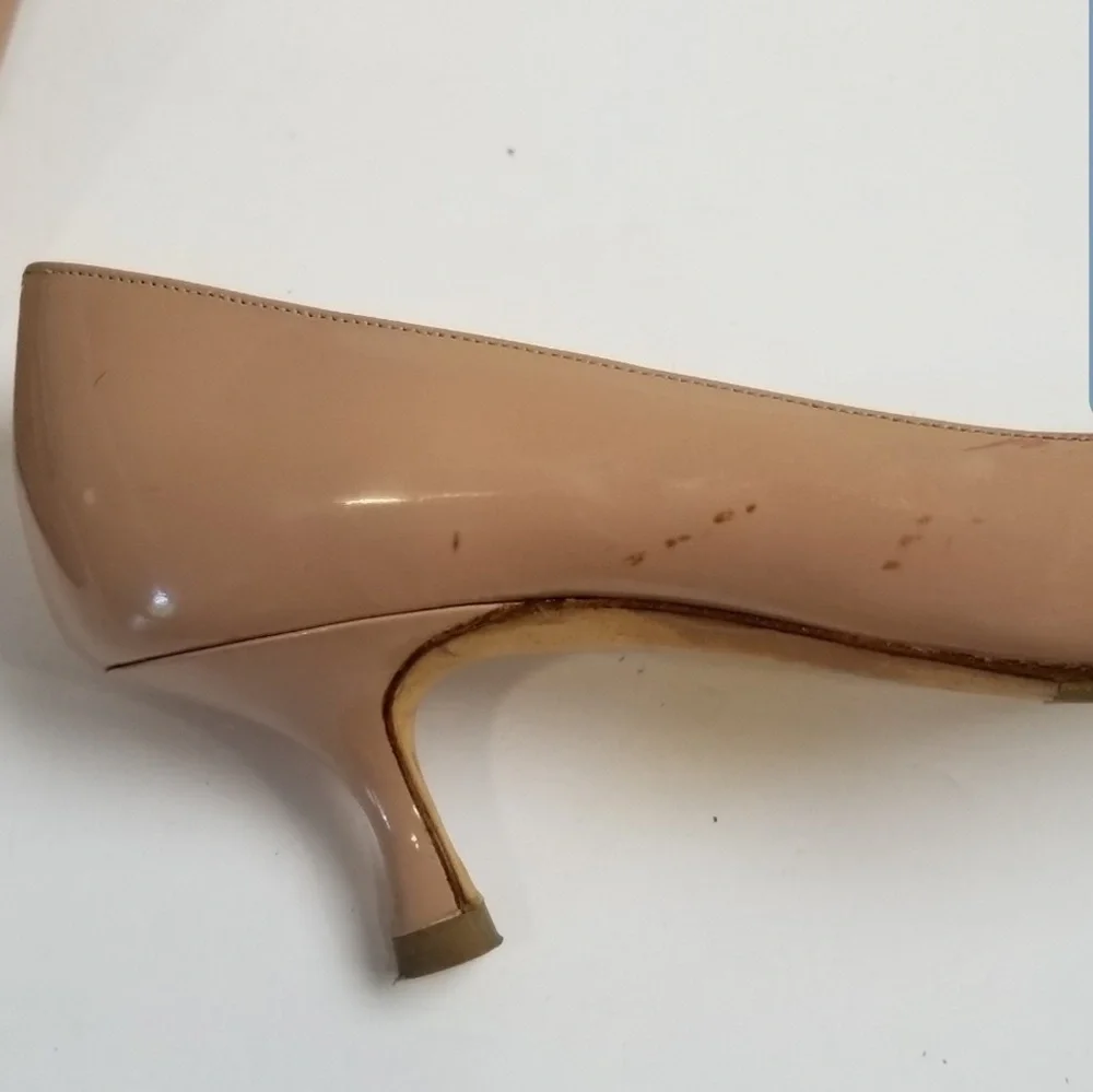 Manolo Blahnik Low Heel Pumps Beige SzEU36.5 US6.5